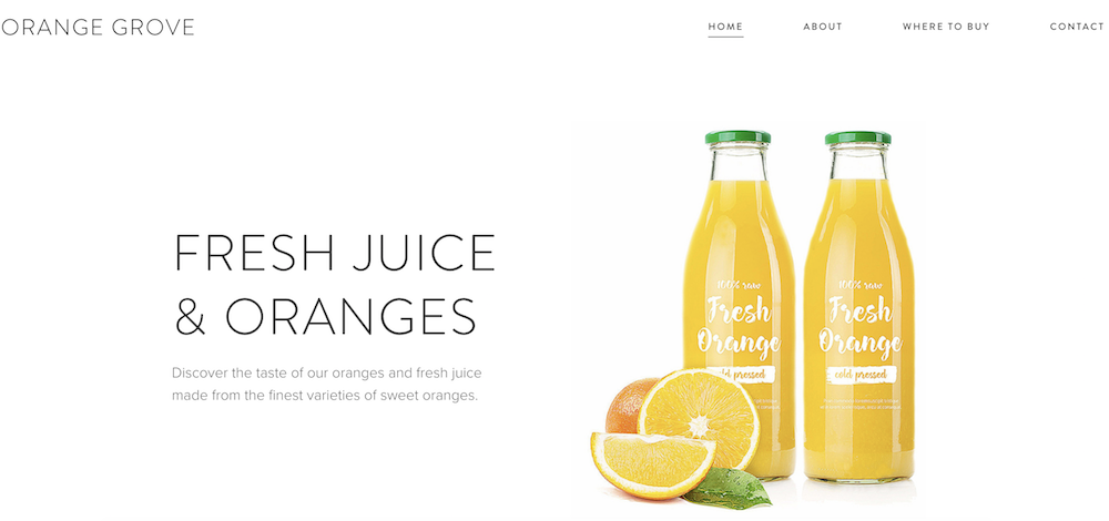 Website by Orange Grove built with WebNode